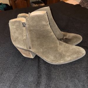 Frye & Co. Brown Suede Double Zip Ankle Bootie